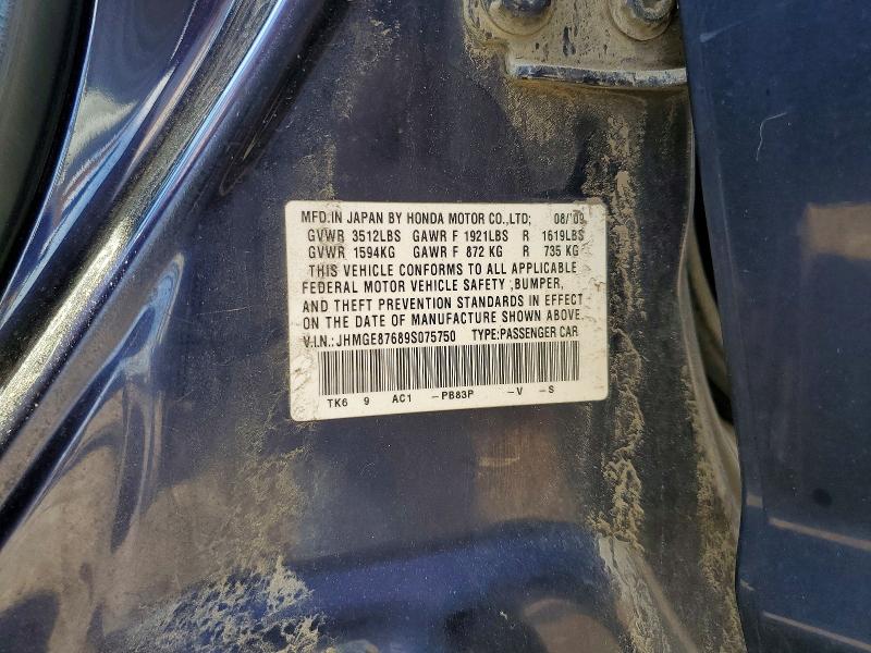 65505346 :رقم المزاد ، JHMGE87689S075750 vin ، 2009 Honda Fit مزاد بيع