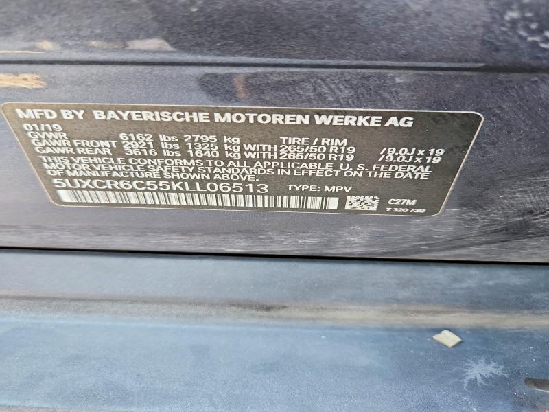 Продажа на аукционе авто 2019 Bmw X5, vin: 5UXCR6C55KLL06513, номер лота: 65436336