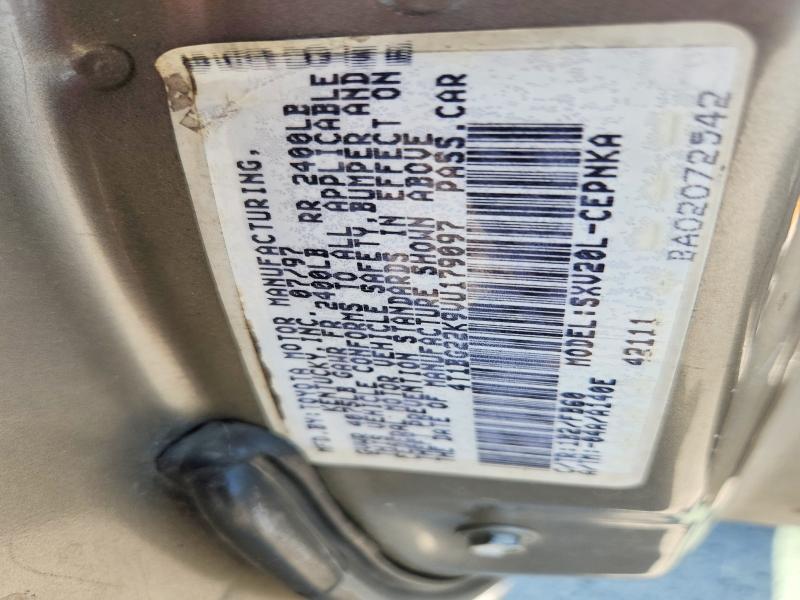 63788176 :رقم المزاد ، 4T1BG22K9VU179097 vin ، 1997 Toyota Camry مزاد بيع