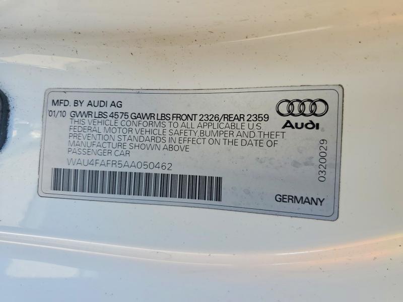 Продажа на аукционе авто 2010 Audi A5, vin: WAU4FAFR5AA050462, номер лота: 63810096