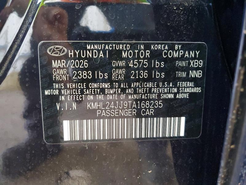 Aukcja sprzedaży 2026 Hyundai Sonata Hybrid, vin: KMHL24JJ9TA168235, numer aukcji: 65390256