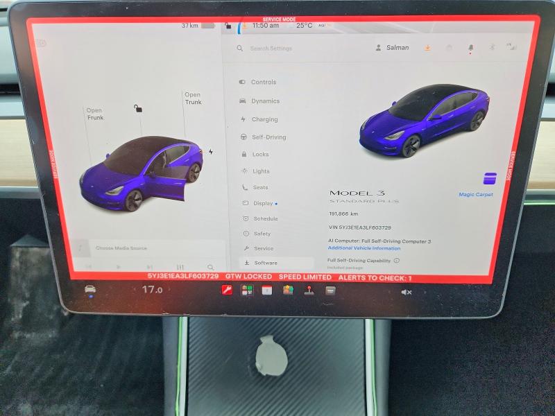 2020 Tesla Model 3 მანქანა იყიდება აუქციონზე, vin: 5YJ3E1EA3LF603729, აუქციონის ნომერი: 63197166