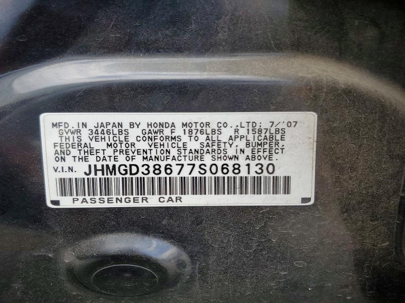 Aukcja sprzedaży 2007 Honda Fit, vin: JHMGD38677S068130, numer aukcji: 64673646