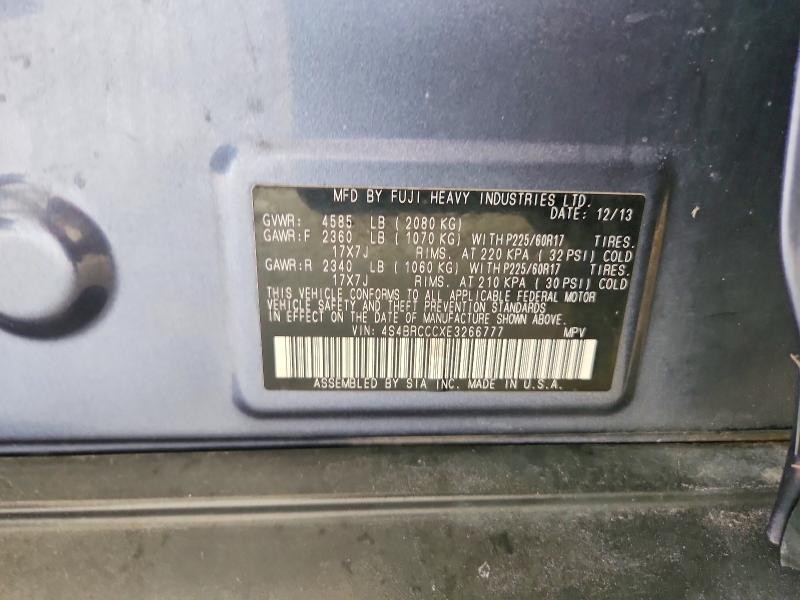 Продажа на аукционе авто 2014 Subaru Outback, vin: 4S4BRCCCXE3266777, номер лота: 64398606