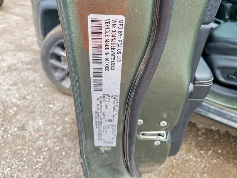 Продаж на аукціоні авто 2021 Jeep Compass, vin: 3C4NJDEB7MT513503, номер лоту: 66271286