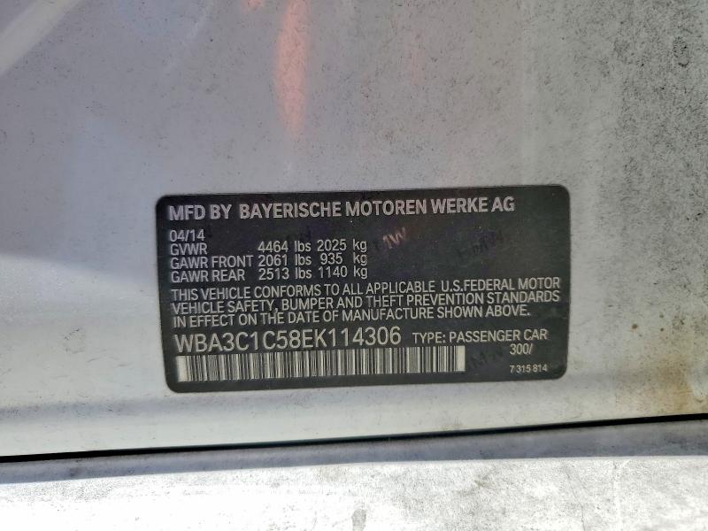 Aukcja sprzedaży 2014 Bmw 328, vin: WBA3C1C58EK114306, numer aukcji: 60830656