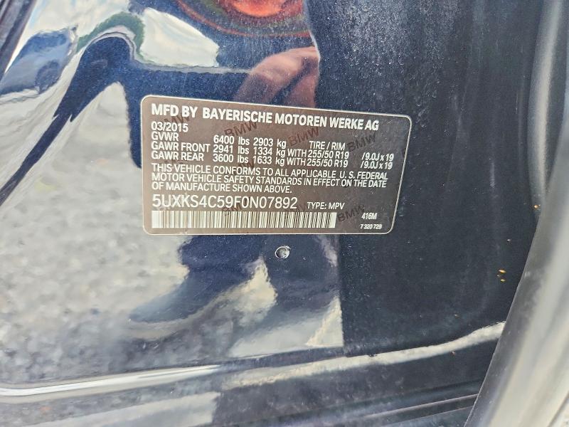 Aukcja sprzedaży 2015 Bmw X5, vin: 5UXKS4C59F0N07892, numer aukcji: 63780676