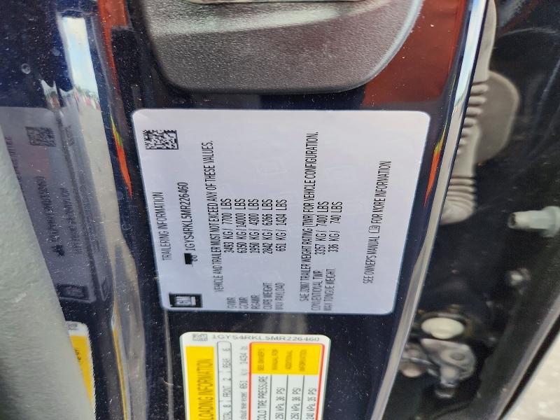 63585996 :رقم المزاد ، 1GYS4RKL5MR226460 vin ، 2021 Cadillac Escalade مزاد بيع