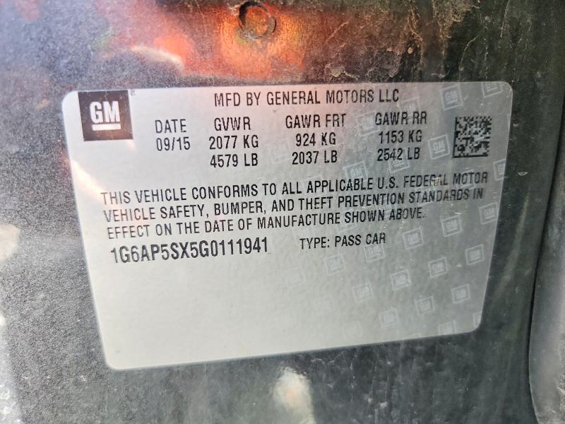 Продаж на аукціоні авто 2016 Cadillac Cts, vin: 1G6AP5SX5G0111941, номер лоту: 66974566
