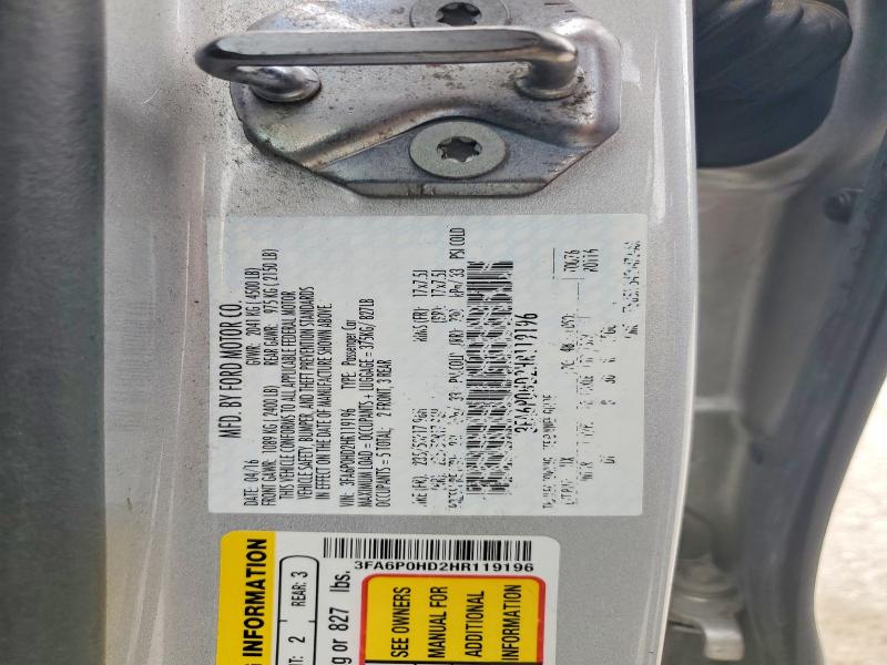 Aukcja sprzedaży 2017 Ford Fusion, vin: 3FA6P0HD2HR119196, numer aukcji: 64262206