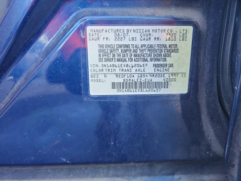 Продажа на аукционе авто 2008 Nissan Sentra, vin: 3N1AB61EX8L620657, номер лота: 64037626