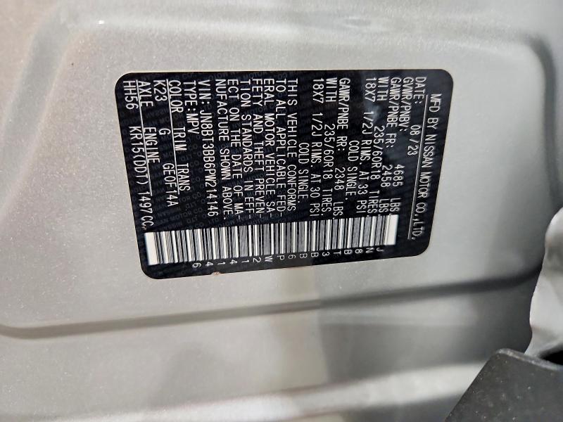 Продаж на аукціоні авто 2023 Nissan Rogue, vin: JN8BT3BB6PW214146, номер лоту: 63764756