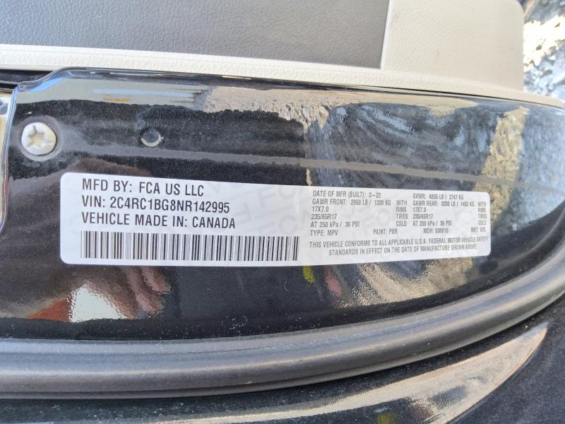 Продажа на аукционе авто 2022 Chrysler Pacifica, vin: 2C4RC1BG8NR142995, номер лота: 64328836