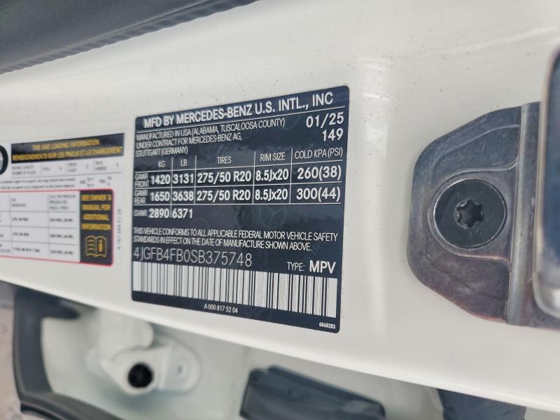 64026396 :رقم المزاد ، 4JGFB4FB0SB375748 vin ، 2025 Mercedes-benz Gle مزاد بيع