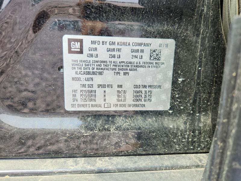 Aukcja sprzedaży 2018 Buick Encore, vin: KL4CJASB8JB621887, numer aukcji: 62330356