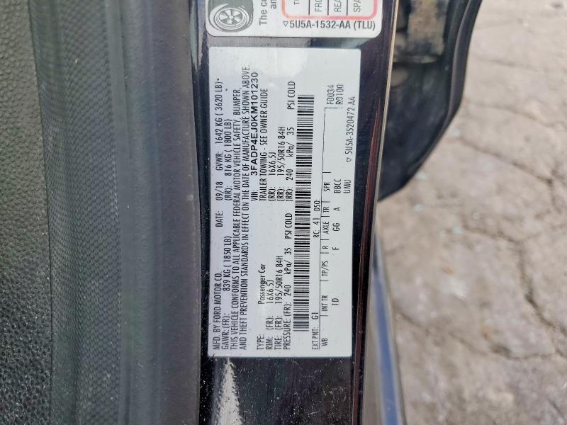 Продаж на аукціоні авто 2019 Ford Fiesta, vin: 3FADP4EJ0KM101230, номер лоту: 66050786