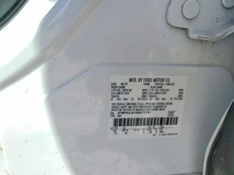 2022 Ford Edge მანქანა იყიდება აუქციონზე, vin: 2FMPK4J91NBA73781, აუქციონის ნომერი: 66352886