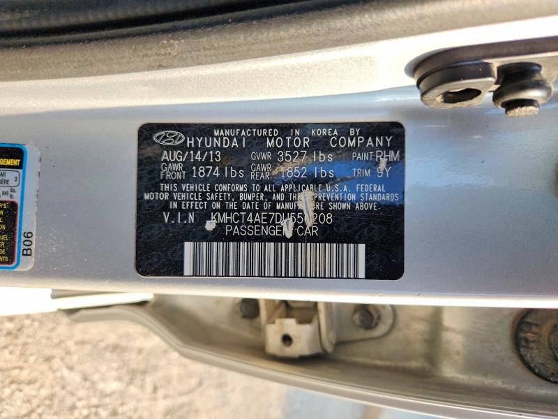 2013 Hyundai Accent მანქანა იყიდება აუქციონზე, vin: KMHCT4AE7DU556208, აუქციონის ნომერი: 64228926