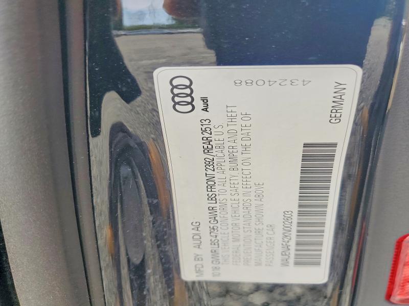 63652616 :رقم المزاد ، WAUENAF42KN002603 vin ، 2019 Audi A4 مزاد بيع