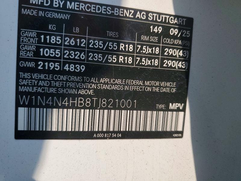 65034286 :رقم المزاد ، W1N4N4HB8TJ821001 vin ، 2026 Mercedes-benz Gla مزاد بيع