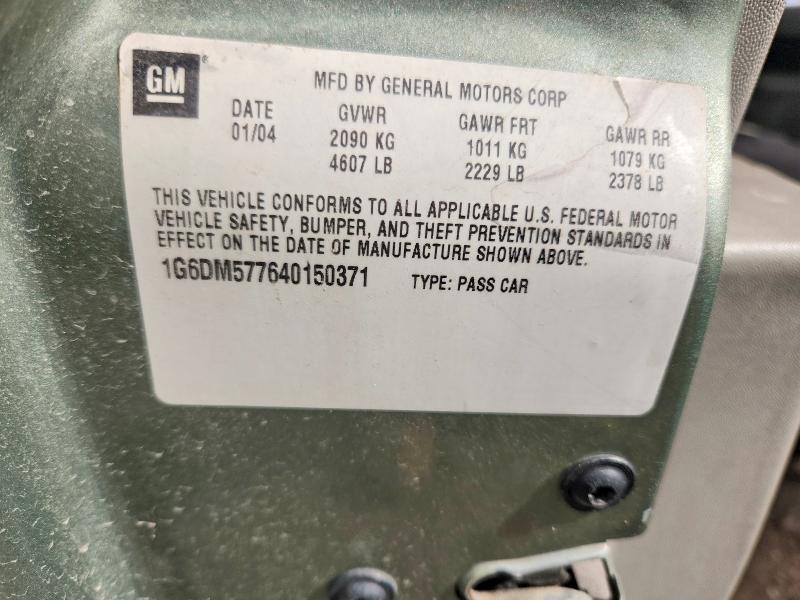 57439496 :رقم المزاد ، 1G6DM577640150371 vin ، 2004 Cadillac Cts مزاد بيع