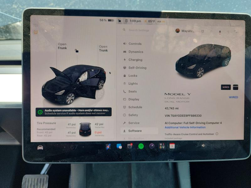 Aukcja sprzedaży 2023 Tesla Model Y, vin: 7SAYGDEE9PF886330, numer aukcji: 64100416