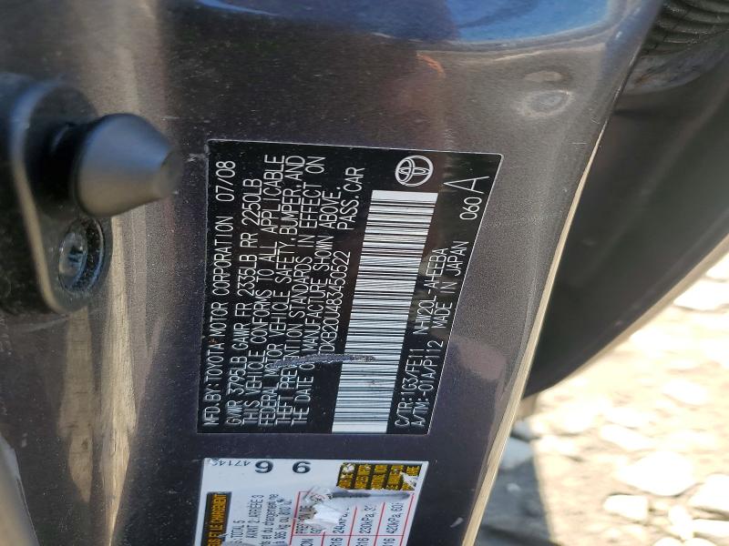 Продаж на аукціоні авто 2008 Toyota Prius, vin: JTDKB20U483450522, номер лоту: 65646446