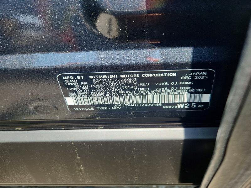 Aukcja sprzedaży 2026 Mitsubishi Outlander, vin: JA4J3VAB7TZ020488, numer aukcji: 64797996