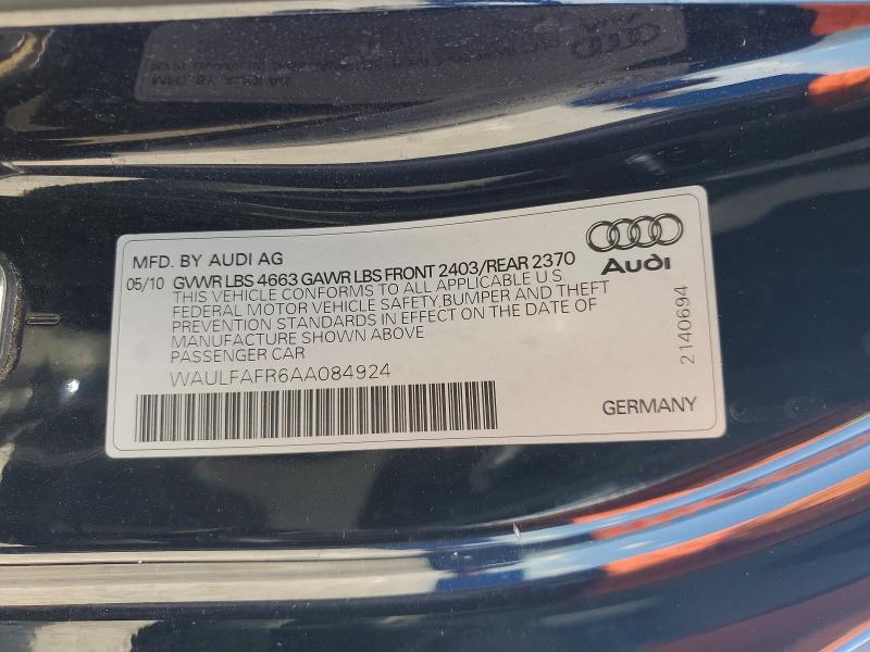 Aukcja sprzedaży 2010 Audi A5, vin: WAULFAFR6AA084924, numer aukcji: 63546996
