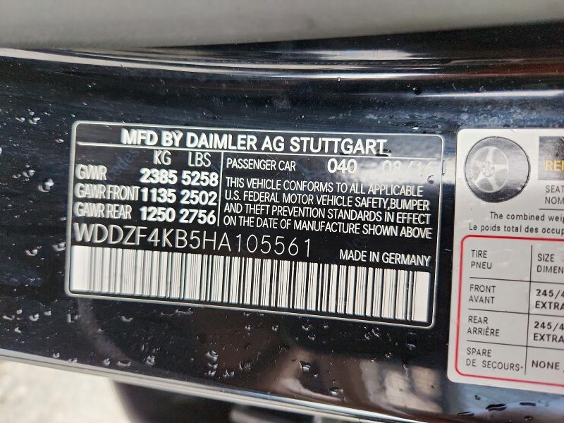 Продаж на аукціоні авто 2017 Mercedes-benz E, vin: WDDZF4KB5HA105561, номер лоту: 63805516