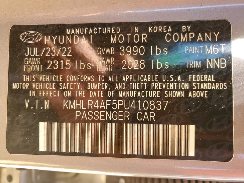 Продажа на аукционе авто 2023 Hyundai Elantra, vin: KMHLR4AF5PU410837, номер лота: 65944026