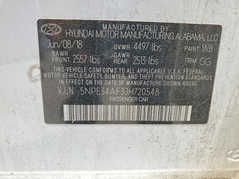 Продаж на аукціоні авто 2018 Hyundai Sonata, vin: 5NPE34AF3JH720548, номер лоту: 64149906