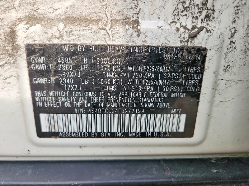 Продаж на аукціоні авто 2014 Subaru Outback, vin: 4S4BRCCC4E3272199, номер лоту: 66838216