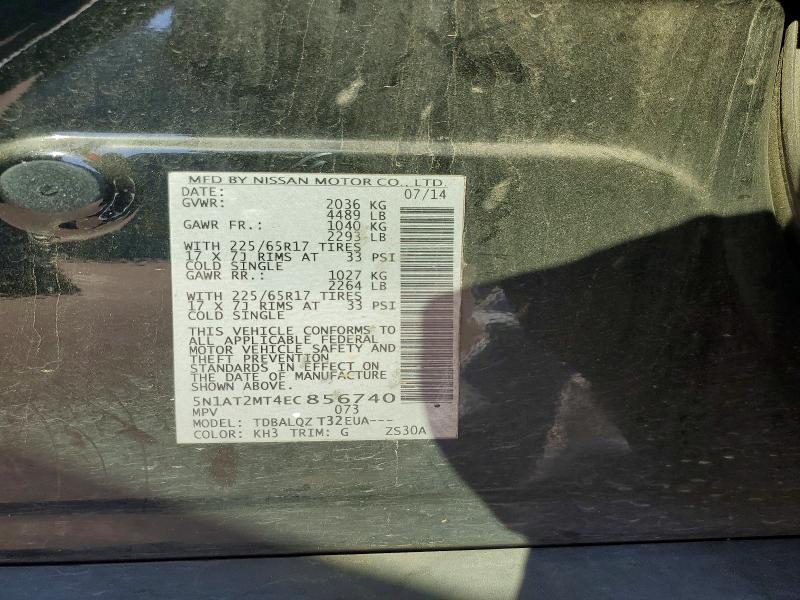 Продажа на аукционе авто 2014 Nissan Rogue, vin: 5N1AT2MT4EC856740, номер лота: 64633846