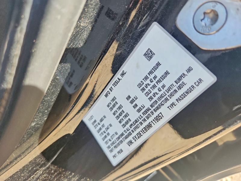 Продаж на аукціоні авто 2022 Tesla Model 3, vin: 5YJ3E1EB9NF119057, номер лоту: 65490276