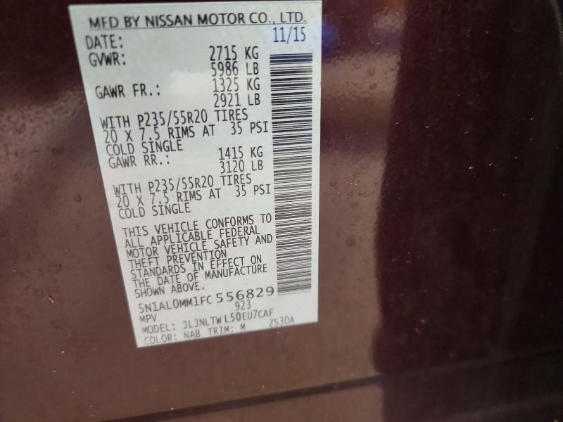 Продажа на аукционе авто 2015 Infiniti Qx60, vin: 5N1AL0MM1FC556829, номер лота: 66948136