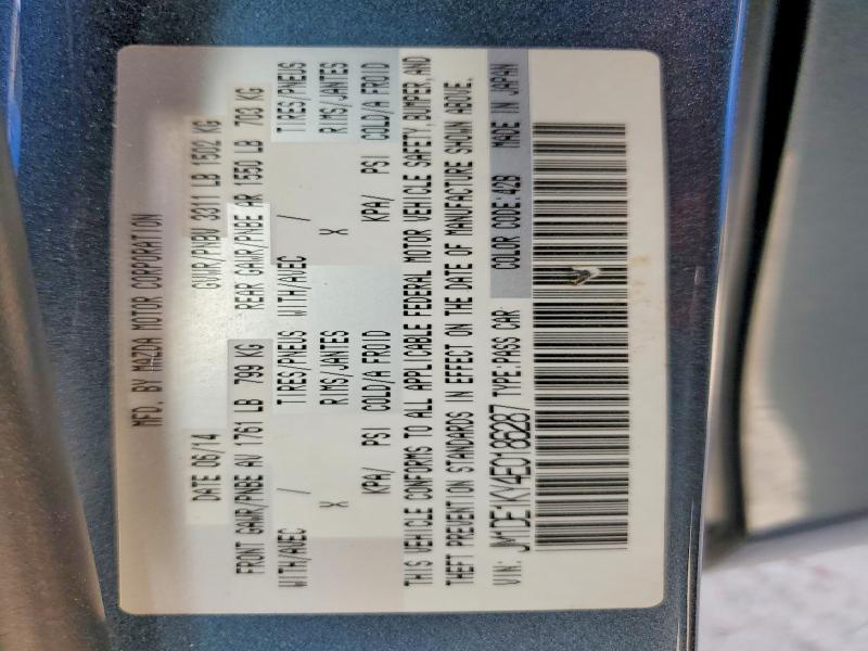 Aukcja sprzedaży 2014 Mazda 2, vin: JM1DE1KY4E0186287, numer aukcji: 63785186