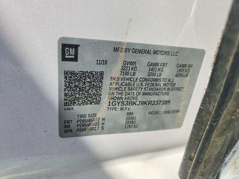 Продаж на аукціоні авто 2019 Cadillac Escalade, vin: 1GYS3BKJ9KR237385, номер лоту: 65285996