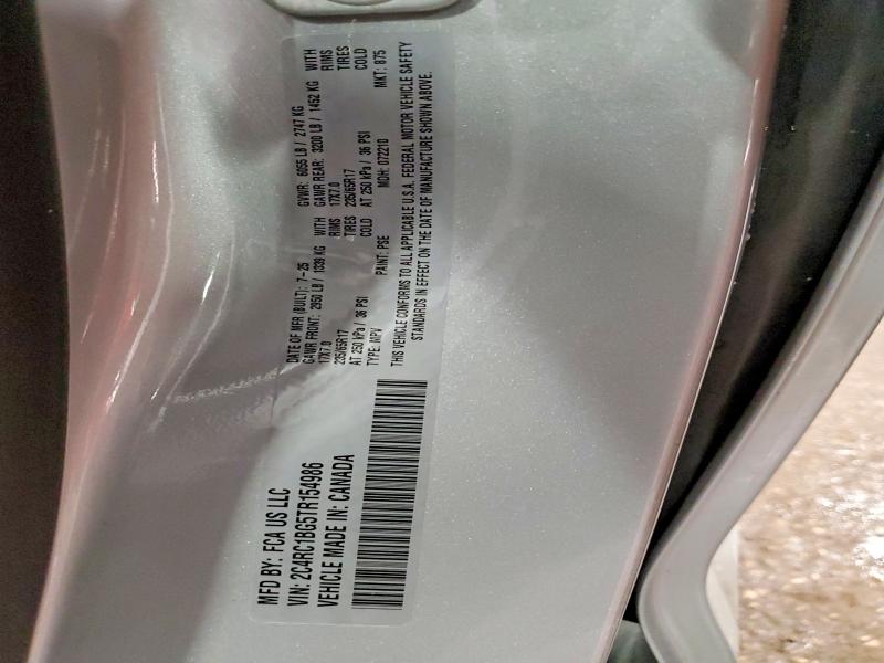 2026 Chrysler Pacifica მანქანა იყიდება აუქციონზე, vin: 2C4RC1BG5TR154986, აუქციონის ნომერი: 63829426