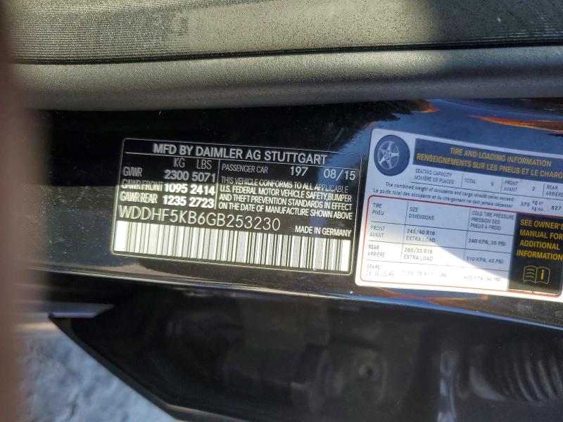 Aukcja sprzedaży 2016 Mercedes-benz E, vin: WDDHF5KB6GB253230, numer aukcji: 65431736
