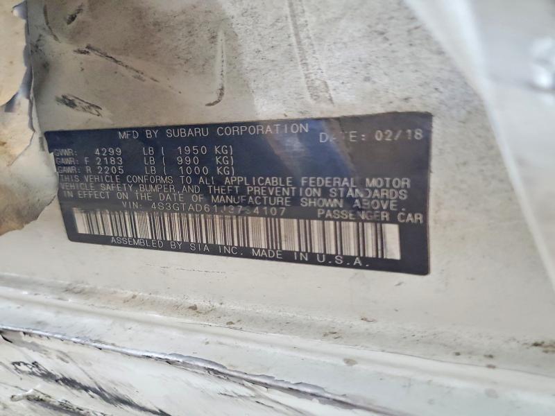 Продажа на аукционе авто 2018 Subaru Impreza, vin: 4S3GTAD61J3734107, номер лота: 65403026