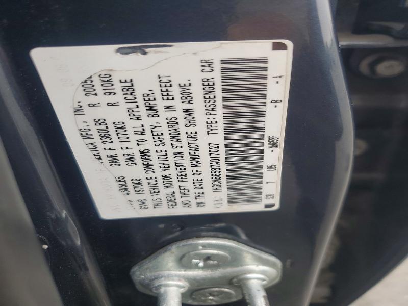 Aukcja sprzedaży 2007 Honda Accord, vin: 1HGCM66587A017027, numer aukcji: 65345986