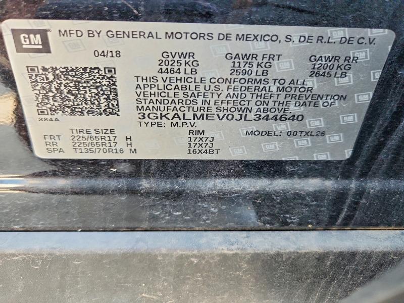 65104506 :رقم المزاد ، 3GKALMEV0JL344640 vin ، 2018 Gmc Terrain مزاد بيع