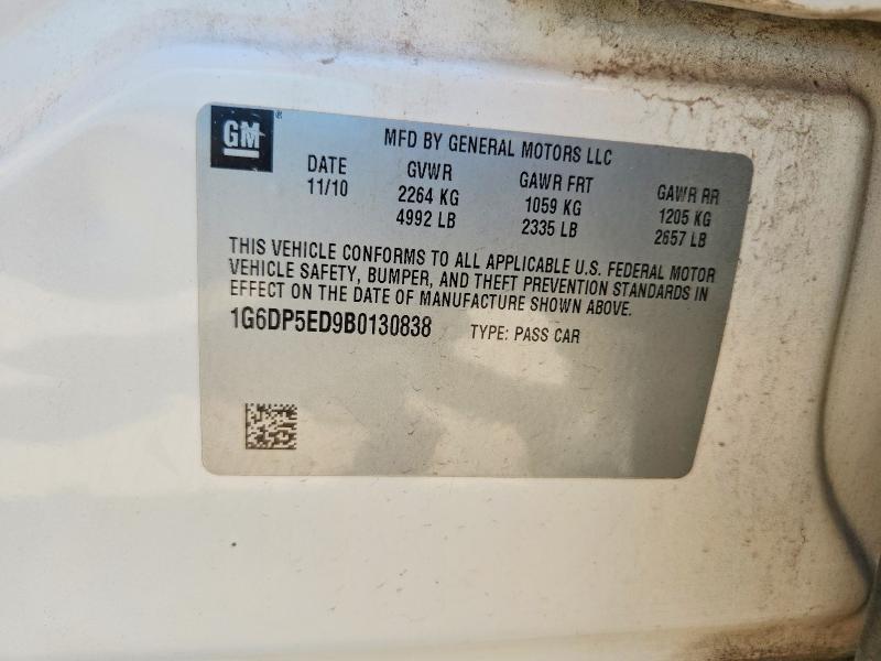 67139776 :رقم المزاد ، 1G6DP5ED9B0130838 vin ، 2011 Cadillac Cts مزاد بيع