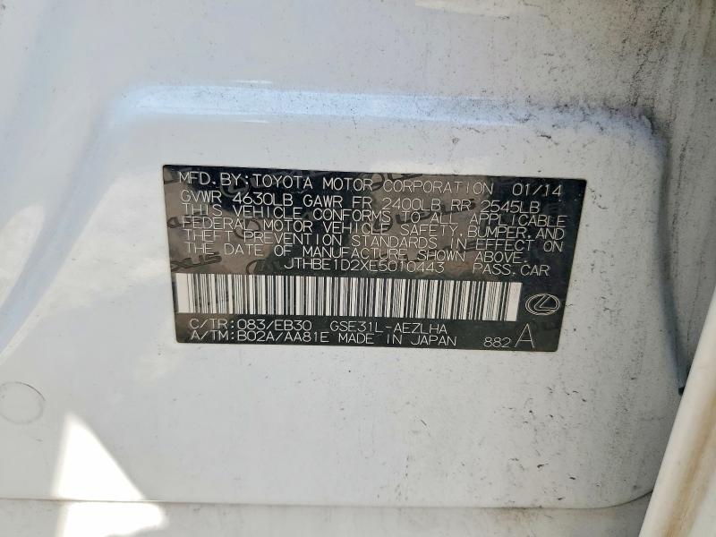 Aukcja sprzedaży 2014 Lexus Is, vin: JTHBE1D2XE5010443, numer aukcji: 63496436
