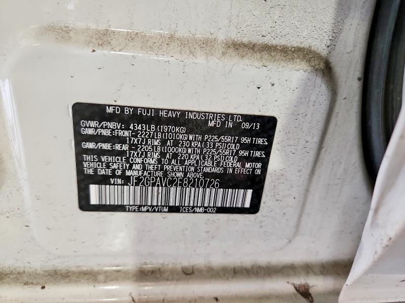 Aukcja sprzedaży 2014 Subaru Xv Crosstrek, vin: JF2GPAVC2E8210726, numer aukcji: 63806806