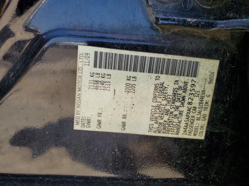 Продажа на аукционе авто 2010 Nissan Maxima, vin: 1N4AA5APXAC823597, номер лота: 65028746