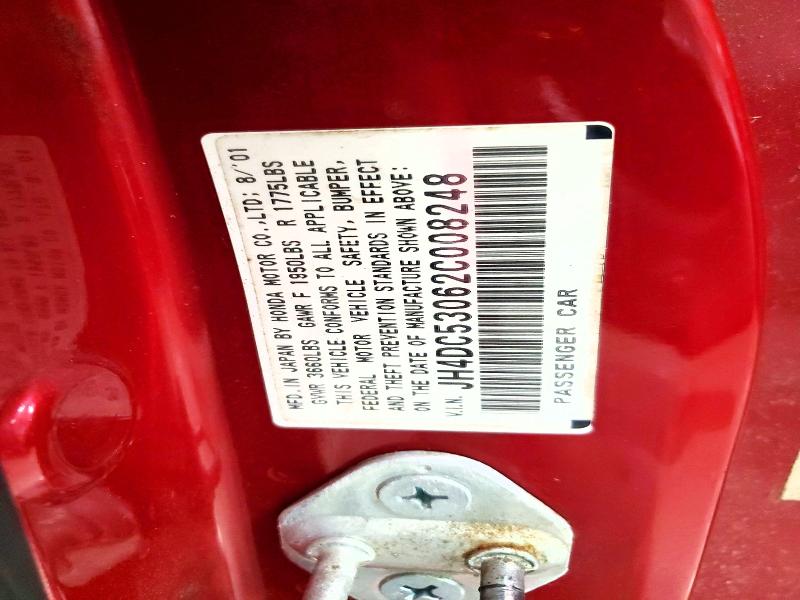 Продаж на аукціоні авто 2002 Acura Rsx, vin: JH4DC53062C008248, номер лоту: 64197176