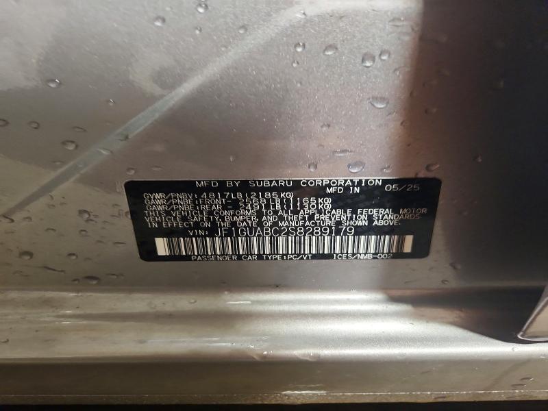 Продаж на аукціоні авто 2025 Subaru Impreza, vin: JF1GUABC2S8289179, номер лоту: 63326316