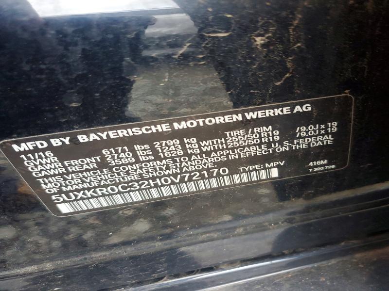 Aukcja sprzedaży 2017 Bmw X5, vin: 5UXKR0C32H0V72170, numer aukcji: 63283876